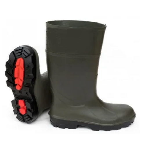 Lightweight PU Safety Gumboot 400mm with Steel Toe Cap (Green)