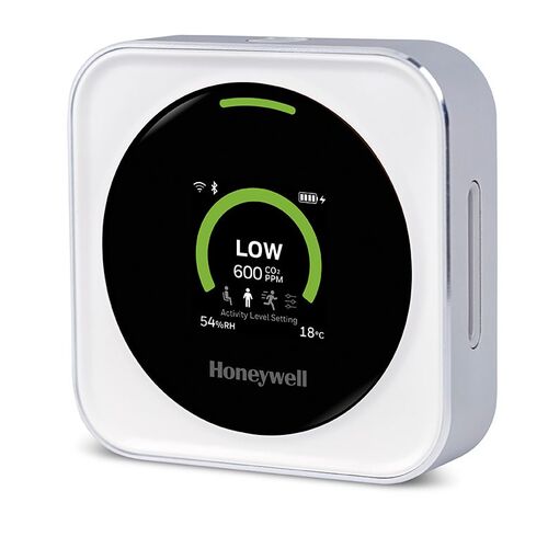 Honeywell Transmission Risk Air Monitor-V1 with 3 Pre-Settings (White)