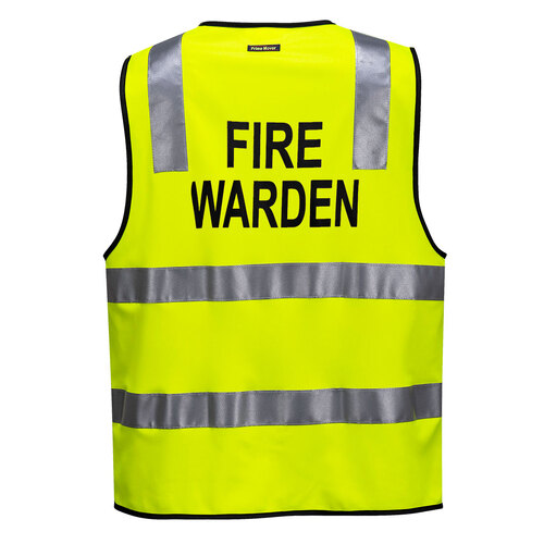 Fire Warden Zip Vest with Tape