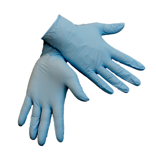 Alpha Flex Blue Heavy Duty Nitrile Powder Free Gloves Box of 100