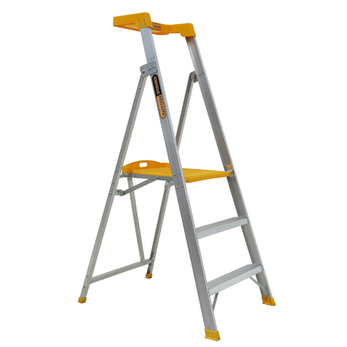 Gorilla 3 Step Platform Ladder (0.85m) Pro-Lite Aluminium 150kg Industrial