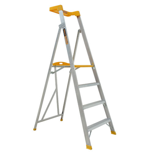Gorilla 4 Step Platform Ladder (1.14m) Pro-Lite Aluminium 150kg Industrial