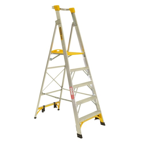 Gorilla Platform Ladder 1.5m (5ft) Aluminium 150kg Industrial