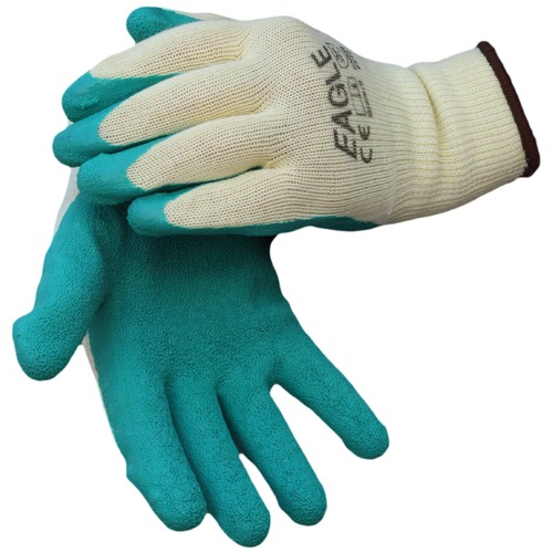 Cotton Gloves with Crinkle Latex Palm