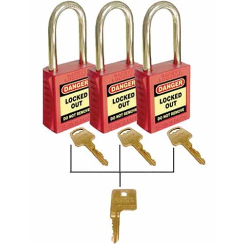 Premium Safety Lockout Padlocks 42mm - Keyed Alike