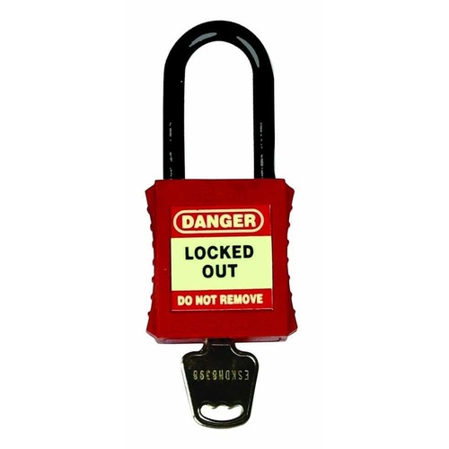 Premium Safety Lockout Padlock 42mm Non-Conductive Shackle