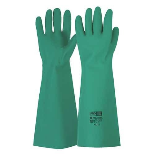 Green Nitrile Chemical Gloves 45cm