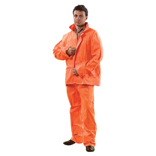 Hi Vis Orange Rain Suit