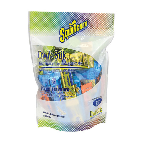 Sqwincher Qwik Stiks Electrolyte Mixed Flavours Pack of 50