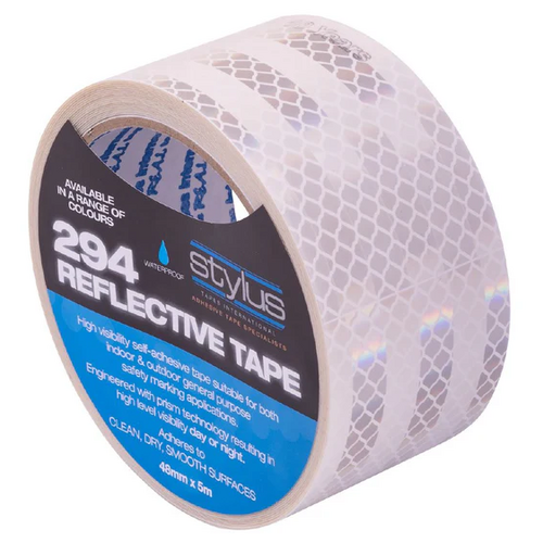 Stylus 294 Reflective Tape Class 1 48mm x 5m (White)