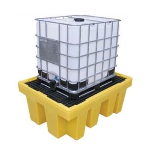 Single IBC Pallet with Removable Decking 1100LT Sump