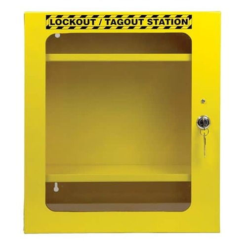 Metal Lockable Lockout Station (Wall Mount) With Clear Door 360 x 410 x 150mm 