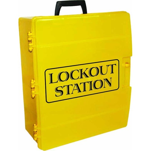 Yellow Portable Lockout Station - Empty