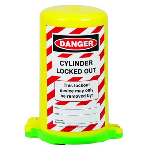Cylinder Lockout - Danger Cylinder Locked Out - Green
