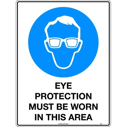 Sign Eye Protection Must Be Worn In This Area