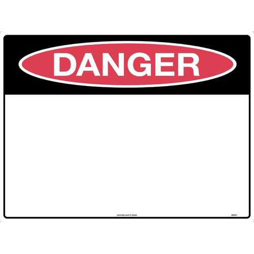 Sign Danger Blank 600 x 450mm Metal, Class 1 Reflective