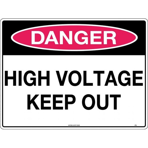 Sign Danger High Voltage Keep Out