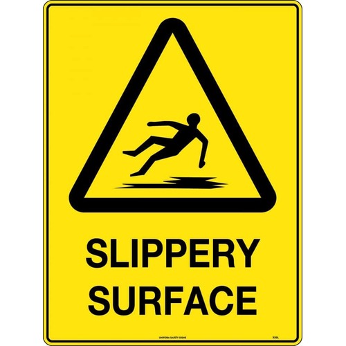 Sign Caution Slippery Surface