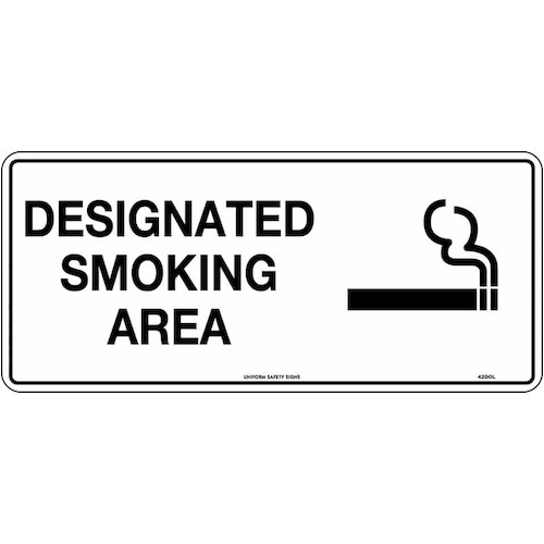 Sign Designated Smoking Area