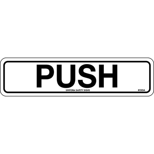 Sign Push (Horizontal) 200 x 50mm Adhesive