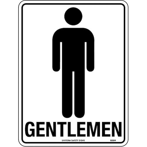 Sign Toilet Gentlemen