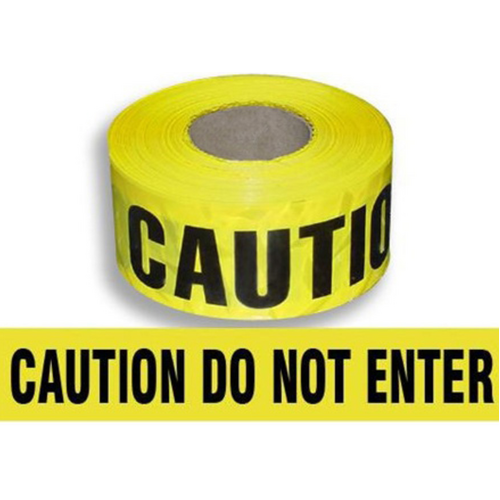 Barricade Tape - 75M x 50mm CAUTION DO NOT ENTER Print (Black/Yellow)