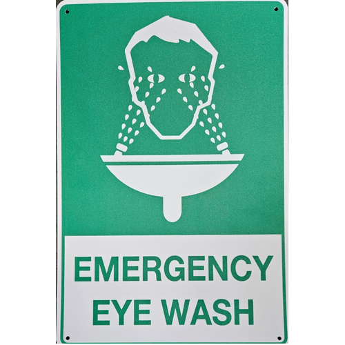 Sign Emergency Eye Wash 300 x 450mm Poly