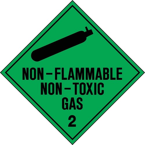 Hazchem Labels Non Flammable Non Toxic Gas 2
