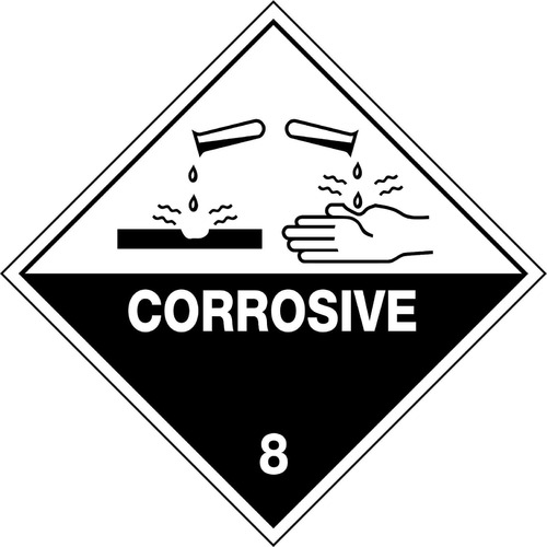 Hazchem Labels Corrosive 8