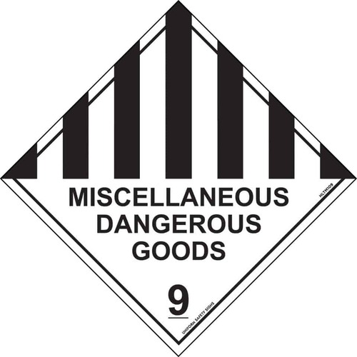 Hazchem Labels Miscellaneous Dangerous Goods 9