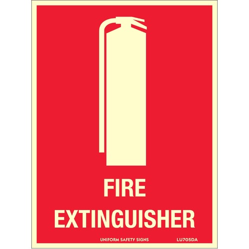 Luminous Self Adhesive Fire Extinguisher 180 x 240mm