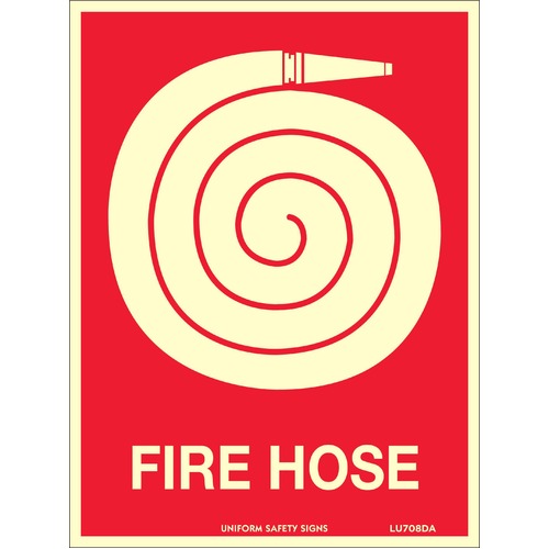 Luminous Self Adhesive Fire Hose (With Picto) 180 x 240mm