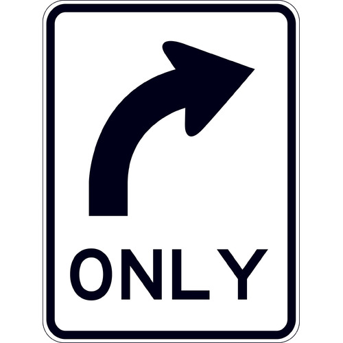 Sign (Arrow Right) Only 600 x 400mm Metal