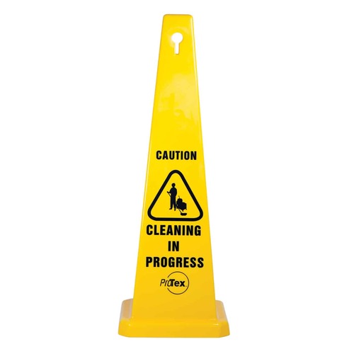 Safety Cone Caution Cleaning In Progress 890mm Plastic