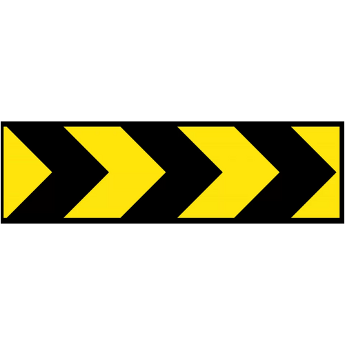 Sign Chevron 1200 x 300mm Corflute Class 1