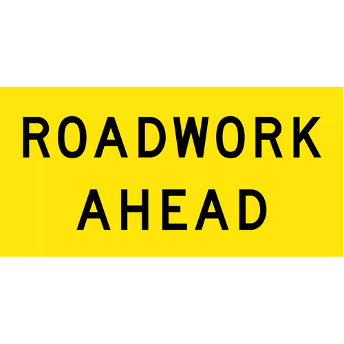 Sign Roadwork Ahead 1200 x 600mm Corflute Class 1 