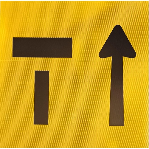 Sign Lane Status Closed (T) & Open (Arrow Up) - 600 x 600mm Corflute Class 1