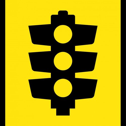Sign Traffic Signals Picto 600 x 600mm Corflute Class 1