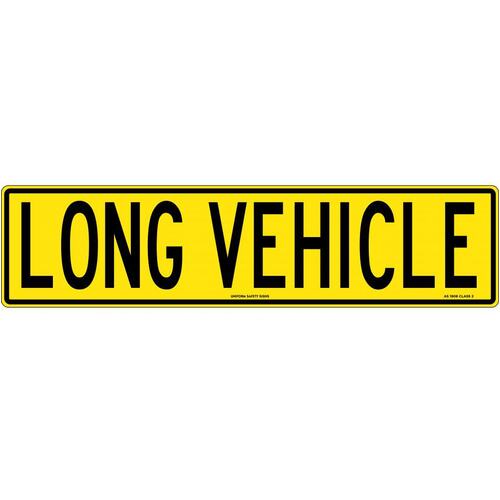 Sign Long Vehicle 1020 x 250mm Metal Class 2 Hinged