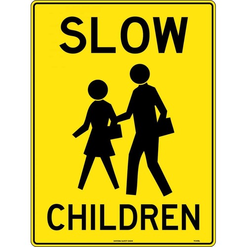 Sign Slow Children 600 x 450mm Metal
