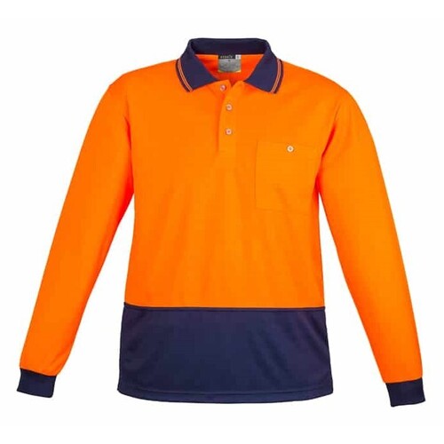 Syzmik Hi Vis Basic Spliced Polo Shirt Long Sleeve